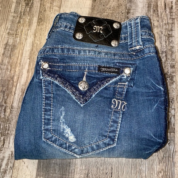 Miss Me Denim - Miss me boyfriend Capri cropped blue jeans